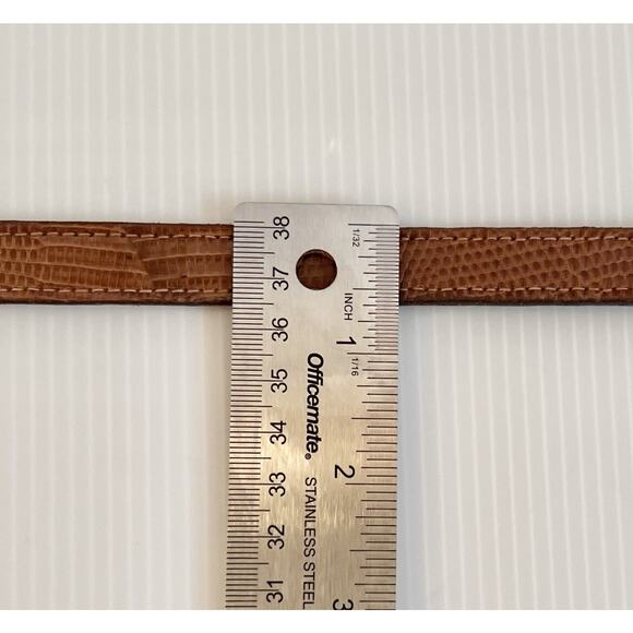 Vintage Barry Kieselstein-Cord Genuine Lizard Size 4 Large Brown Skinny EUC main image 6